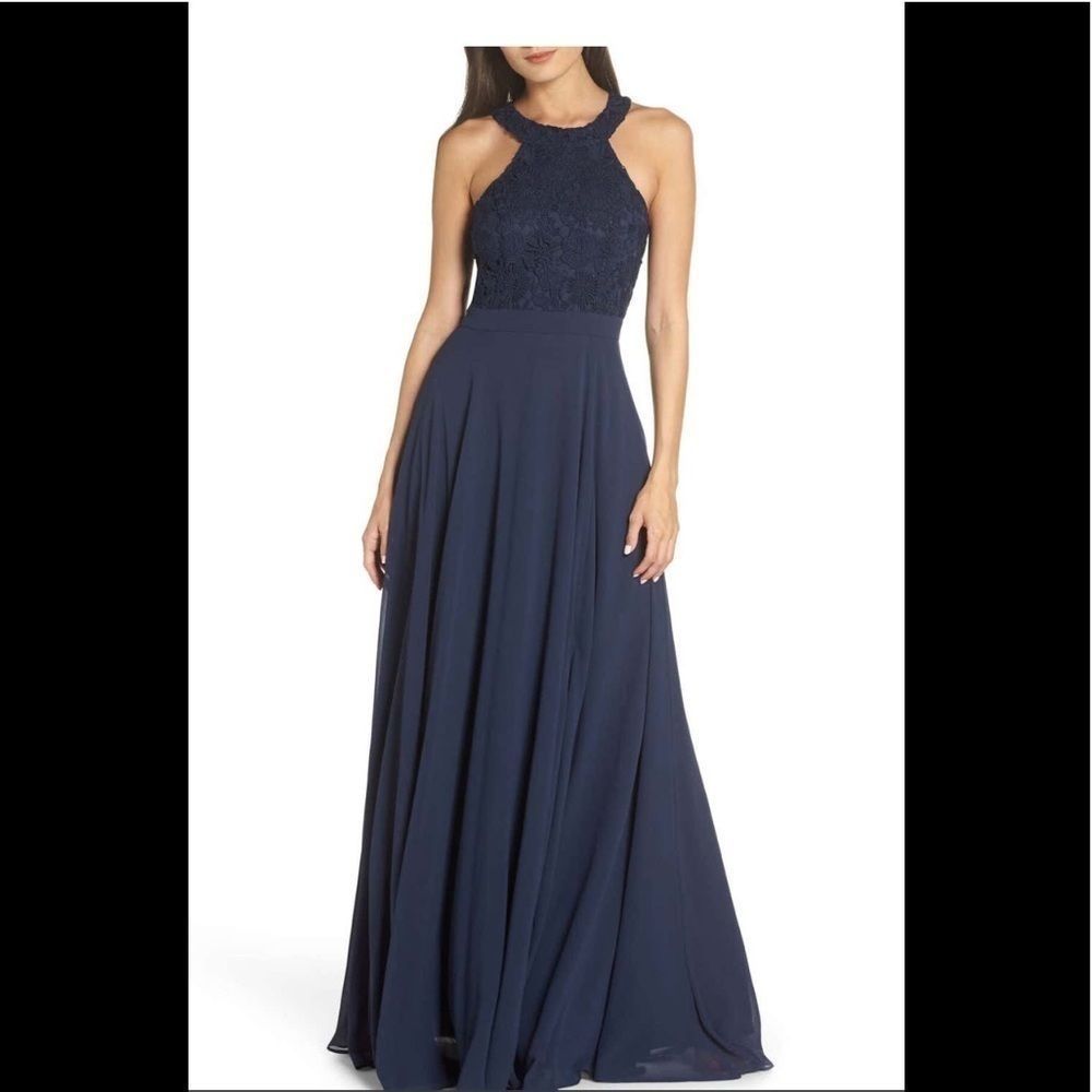 Lulus Love Poem Lace Halter Gown Size M